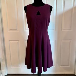 Dress Barn Burgundy Maroon Keyhole A-line Dress